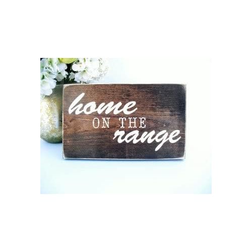  By Unbranded Western Wall Quote Rustic Wood Sign, Home on the Range Wall Hanging Home Decor Rustic Decor