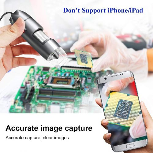  [아마존베스트]ByCainda Cainda USB Microscope Camera 40X to 1000X Digital Microscope with Metal Stand and Carry Case Compatible with Android Windows 7 8 10 Linux Mac Portable Microscope Camera for Kids