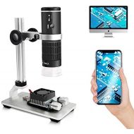 [아마존베스트]Cainda WiFi Digital Microscope for iPhone Android Phone Mac Windows HD 1080P Video Recording 50-1000X Magnification Wireless Portable Microscope with Adjustable Metal Stand and Car