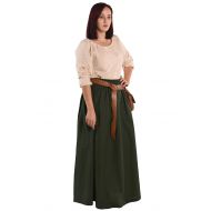 ByCalvina - Calvina Costumes Isolde Womens Medieval Renaissance Peasant Skirt and Blouse Set