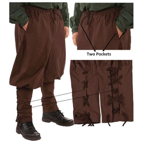  ByCalvina - Calvina Costumes byCalvina - Calvina Costumes THORKEL Medieval Trousers by CALVINA Costumes - Made in Turkey