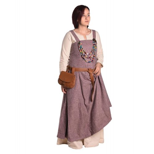  ByCalvina - Calvina Costumes Anna - Medieval Viking Apron Overdress with Laced Back - Made in Turkey