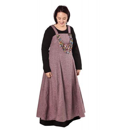  ByCalvina - Calvina Costumes Anna - Medieval Viking Apron Overdress with Laced Back - Made in Turkey