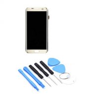 Byanne Display Touch Screen Digitizer Assembly Frame for Samsung S7 Edge G935F/G935AVTP Smartphone Screen Repair Accessories