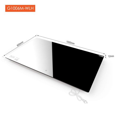  Byecold Vanity Bathroom Mirror with LED Light Touch Screen Demister Weather Forecast Lighted Makeup Mirror Wall Mirror- 39.4x 23.6
