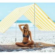 Byron Bay Beach Shade Beach Cabana Sun Shelter Beach Tent : Nautical Yellow