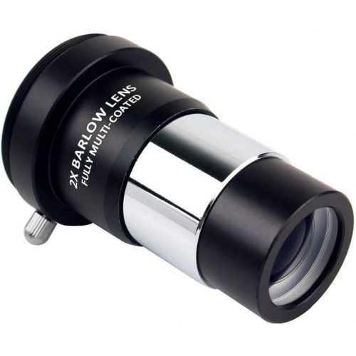  Barlow Lens 2X, Bysameyee 1.25 Inch Fully Multi-Coated Metal Barlow Lens with M42 Thread Camera Connect Interface for Telescope Eyepiece