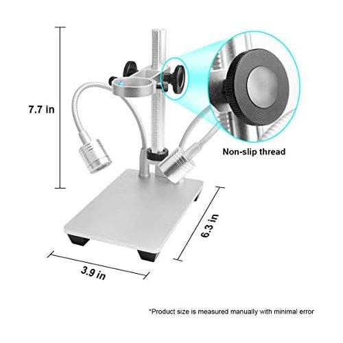  [아마존베스트]Aluminium alloy stand for USB digital microscope camera, Bysameyee universal adjustable microscope metal stand base support holder mount for max 1.4 inch LCD screen microscope