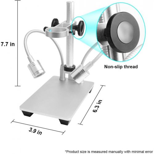  [아마존베스트]Aluminium alloy stand for USB digital microscope camera, Bysameyee universal adjustable microscope metal stand base support holder mount for max 1.4 inch LCD screen microscope