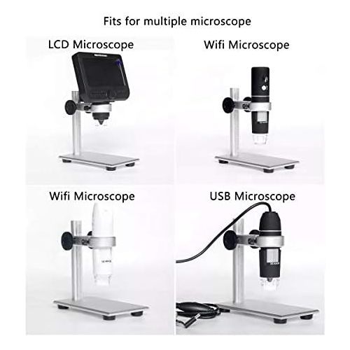  [아마존베스트]Aluminum Alloy Stand for USB/Wi-Fi Digital Microscope Bysameyee Universal Dia Metal Holder with Microscope Carrying Case