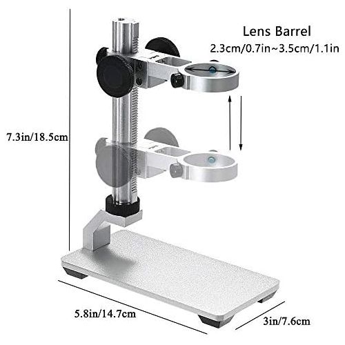  [아마존베스트]Aluminum Alloy Stand for USB/Wi-Fi Digital Microscope Bysameyee Universal Dia Metal Holder with Microscope Carrying Case