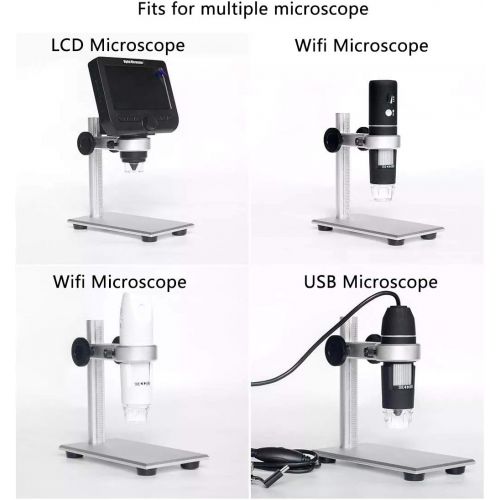  [아마존베스트]Aluminum Alloy Stand for USB/Wi-Fi Digital Microscope Bysameyee Universal Dia Metal Holder with Microscope Carrying Case