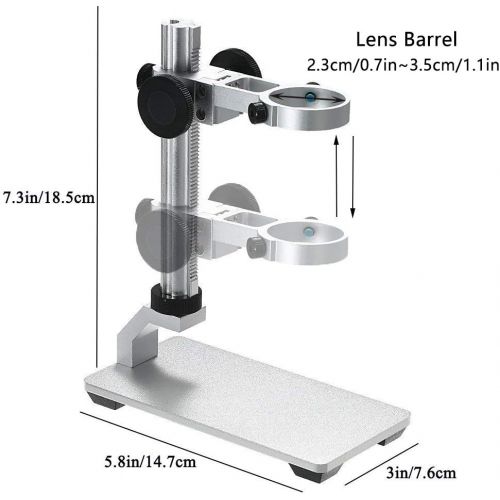  [아마존베스트]Aluminum Alloy Stand for USB/Wi-Fi Digital Microscope Bysameyee Universal Dia Metal Holder with Microscope Carrying Case