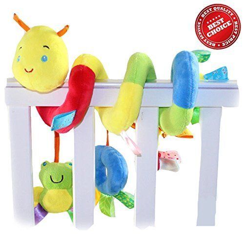  Bytoba The Best Quality Baby Stroller Toy, Spiral Activity Toy Around Crib Rail, Bed Hanging Toys, Car Seat Toy with 100% Cotton and Safe for Baby