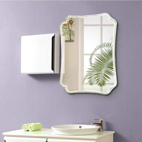  Byx- Frameless Bathroom Mirror Hanging Toilet Mirror Bathroom Mirror Wall-Mounted Square Washing Mirror -Mirror (Size : 60X80cm)