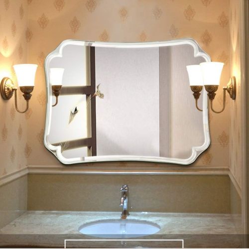  Byx- Frameless Bathroom Mirror Hanging Toilet Mirror Bathroom Mirror Wall-Mounted Square Washing Mirror -Mirror (Size : 60X80cm)