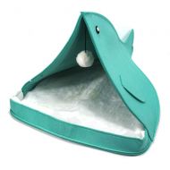 Byx- Pet Nest - Pet Cat Litter Semi-Closed Fish-Shaped Cat Tent Cat House 40CMX60CMX40CM @