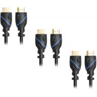 C&E 100ft (30.4 M) High Speed HDMI Cable Male to Male with Ethernet Black (100 Feet/30.4 Meters) Built-in Signal Booster, Supports 4K 30Hz, 3D, 1080p and Audio Return CNE455506 (2 Pack