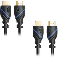 C&E 100 FT (30.4 M) High Speed HDMI Cable Male to Male with Ethernet Black (100 Feet/30.4 Meters) Built-in Signal Booster, Supports 4K 30Hz, 3D, 1080p and Audio Return CNE453311 (2 Pac