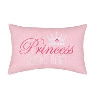 C&F Home Princess Sleeps Here Pink Graphic Embroidered Novelty Pillow 6x9 - Small