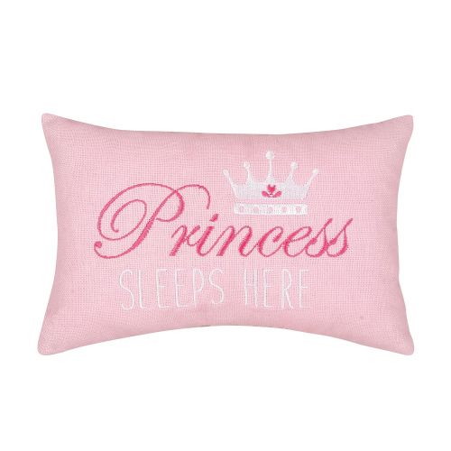  C&F Home Princess Sleeps Here Pink Graphic Embroidered Novelty Pillow 6x9 - Small