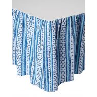 C&F Home Hampstead Stripes Bed Skirt, Blue/White, Queen