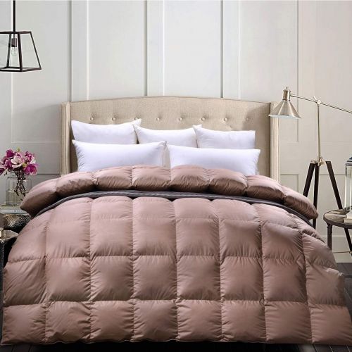  [아마존 핫딜]  [아마존핫딜]C&W Luxurious Siberian White Goose Down Comforter Queen/Full Size Duvet Insert,Heavywarmth Winter,1200 Thread Count-100% Egyptian Cotton Cover,750 Fill Power,50 oz Fill Weight, Whi