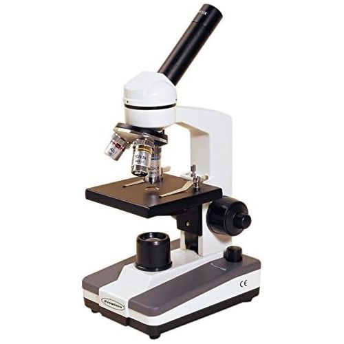  [아마존베스트]C & A Scientific Premiere MS-01L Basic Monocular Compound Microscope, 10x Eyepiece, 40x-400x Magnification, Brightfield, LED Illumination, Plain Stage with Stage Clips, 110V or Bat