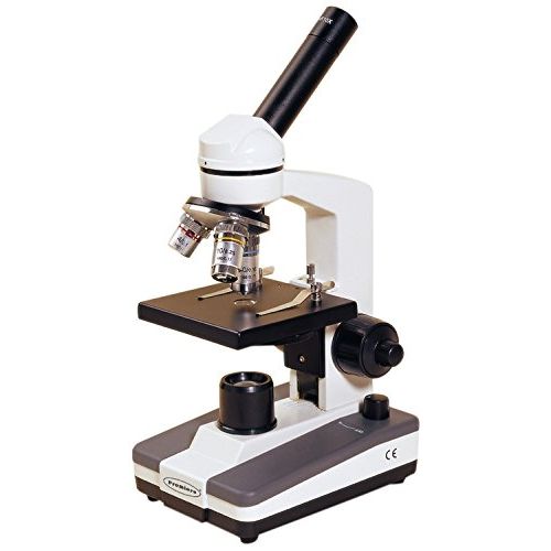  [아마존베스트]C & A Scientific Premiere MS-01L Basic Monocular Compound Microscope, 10x Eyepiece, 40x-400x Magnification, Brightfield, LED Illumination, Plain Stage with Stage Clips, 110V or Bat