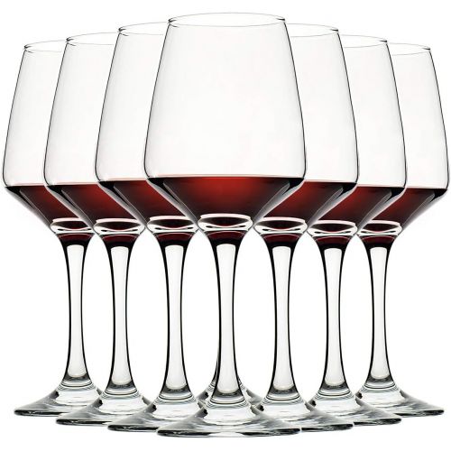  [아마존베스트]C CREST Wine Glasses Set of 8, 12oz, Lead-free, Clear, Durable Glassware