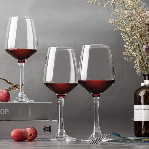  [아마존베스트]C CREST Wine Glasses Set of 8, 12oz, Lead-free, Clear, Durable Glassware