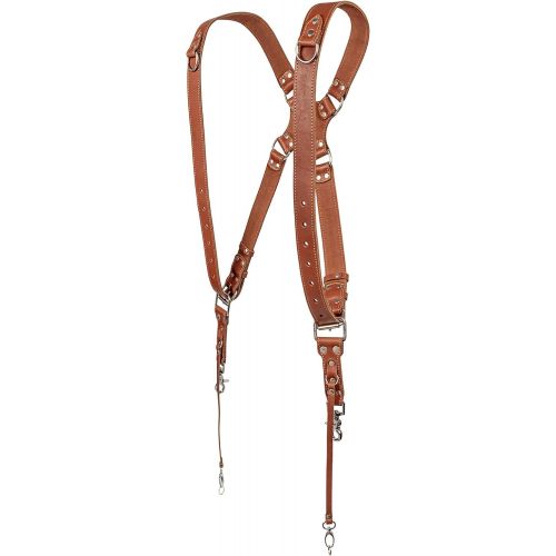  Camera Strap Accessories for Two-Cameras ? Dual Shoulder Leather Harness ? Multi Camera Gear for DSLR/SLR Strap by C Coiro