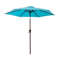 C-Hopetree 7.5 ft Patio Outdoor Market Umbrella for Small Balcony Garden Restaurant Cafe Back-Yard with Tilting, Beige