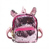 C.C-US Glitter Mermaid Sequins Backpack Unicorn Travel Daypack Schoolbag Satchel for Girls Kids