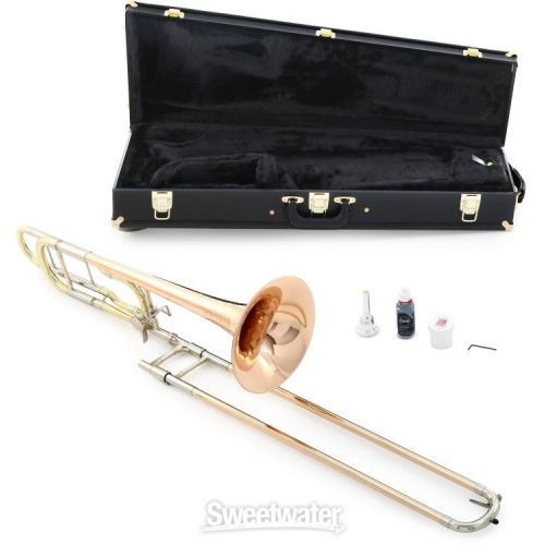  C.G. Conn 88HO Professional F-Attachment Trombone - Lacquer with Open Wrap and Rose Brass Bell Demo