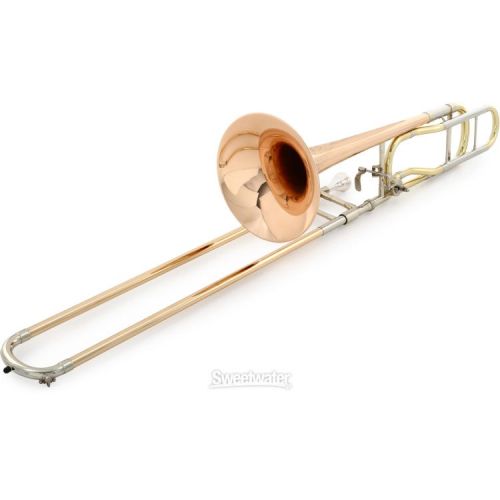  C.G. Conn 88HO Professional F-Attachment Trombone - Lacquer with Open Wrap and Rose Brass Bell Demo