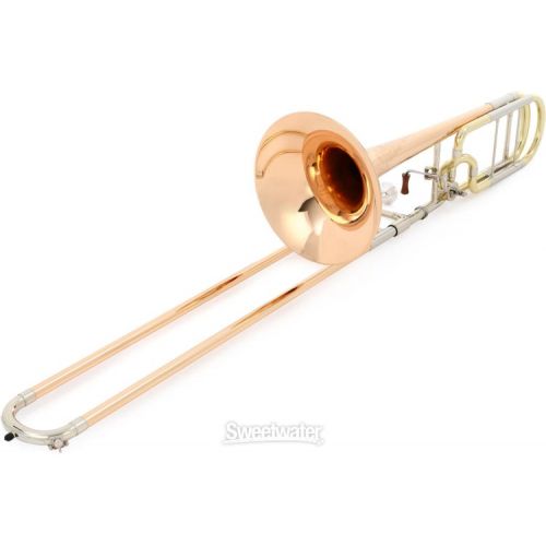  C.G. Conn 88HNV New Vintage Professional Trombone - F-Attachment - Clear Lacquer - Rose Brass Bell