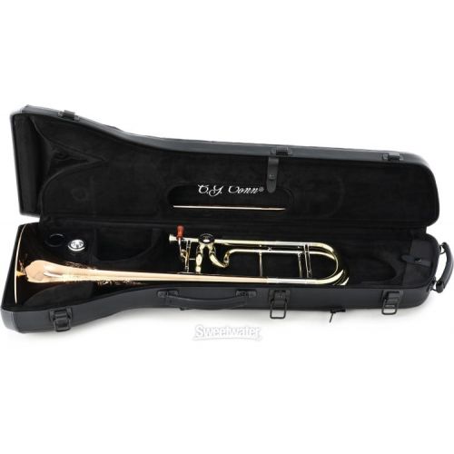  C.G. Conn 88HNV New Vintage Professional Trombone - F-Attachment - Clear Lacquer - Rose Brass Bell