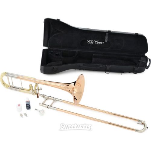  C.G. Conn 88HNV New Vintage Professional Trombone - F-Attachment - Clear Lacquer - Rose Brass Bell