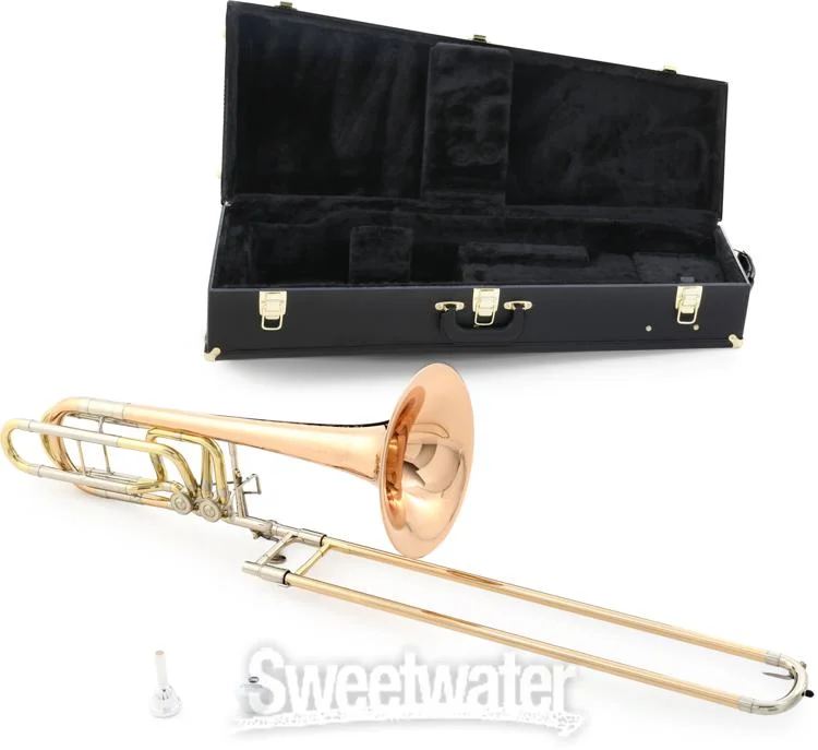  C.G. Conn 112H Professional Bass Trombone Double Indepedent Rotors - Rose Brass Bell - Clear Lacquer