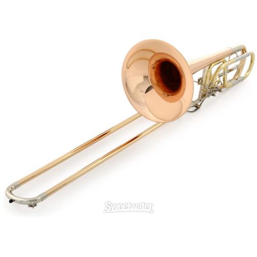  C.G. Conn 112H Professional Bass Trombone Double Indepedent Rotors - Rose Brass Bell - Clear Lacquer