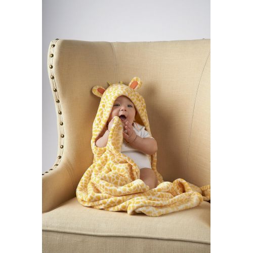  C.R. Gibson Little Fair Hooded Plush Blanket, by Baby Dumpling - Giraffe