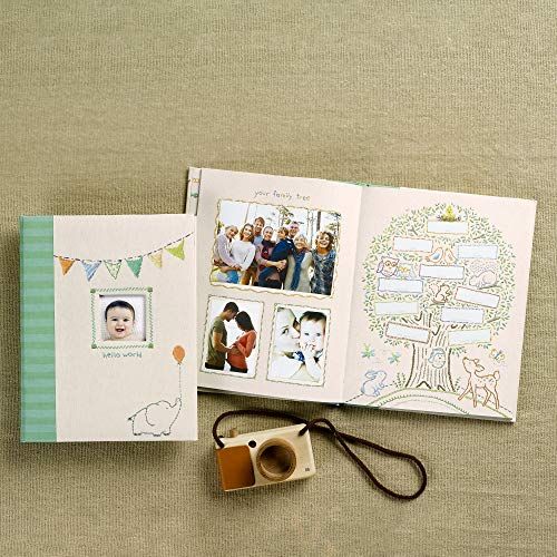  [아마존베스트]C.R. Gibson Elephant Hello World First Five Years Memory Baby Book, 64pgs, 10 W x 11.75 H