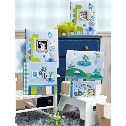  [아마존베스트]C.R. Gibson Dinosaur Boy oh Boy First Five Years Memory Baby Book, 64pgs, 10 W x 11.75 H