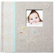 [아마존베스트]C.R. Gibsons Gray Linen Baby Photo Album Baby Photobook, 9.3 x 9.1 x 1.8 inches, 80 pages