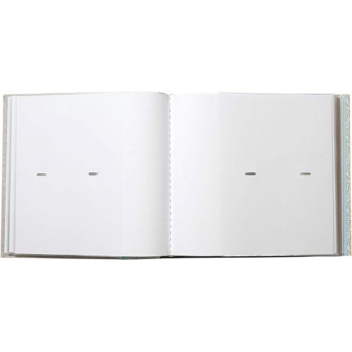  [아마존베스트]C.R. Gibsons Gray Linen Baby Photo Album Baby Photobook, 9.3 x 9.1 x 1.8 inches, 80 pages