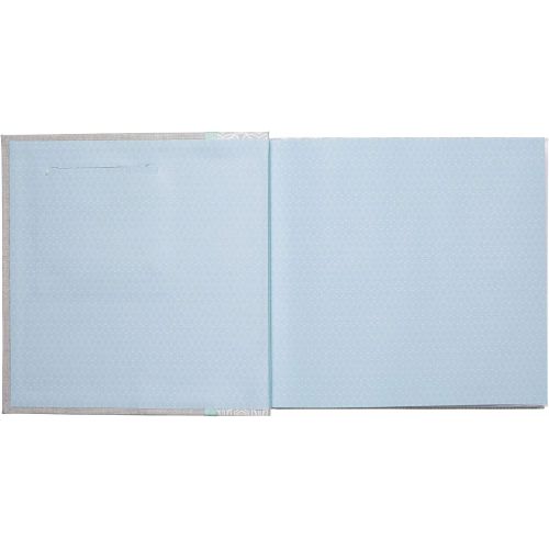  [아마존베스트]C.R. Gibsons Gray Linen Baby Photo Album Baby Photobook, 9.3 x 9.1 x 1.8 inches, 80 pages