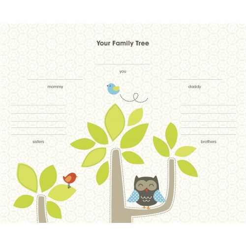  [아마존베스트]C.R. Gibson Woodland Animals First Year Baby Calendar for Newborns Memory Book with Stickers, 11 L x 18 H