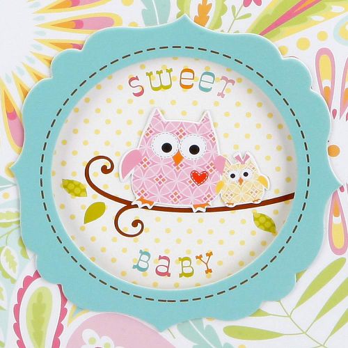  [아마존베스트]C.R. Gibson Sweet Baby Pink Owl First Five Years Girl Memory Baby Book, 64pgs, 10 W x 11.75 H