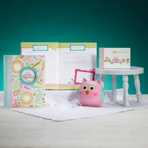  [아마존베스트]C.R. Gibson Sweet Baby Pink Owl First Five Years Girl Memory Baby Book, 64pgs, 10 W x 11.75 H